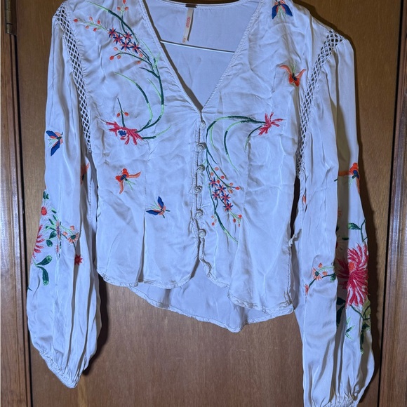 Free People X REVOLVE Enchanted Blooms In Ivory Size XS - Picture 3 of 7